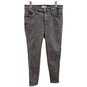 Madewell 10" High-Rise Skinny Jeans Black Size 33 Cotton Stretch Casual Everyday